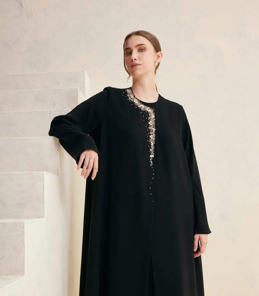 عباية سوداء فخمة حفصة 2