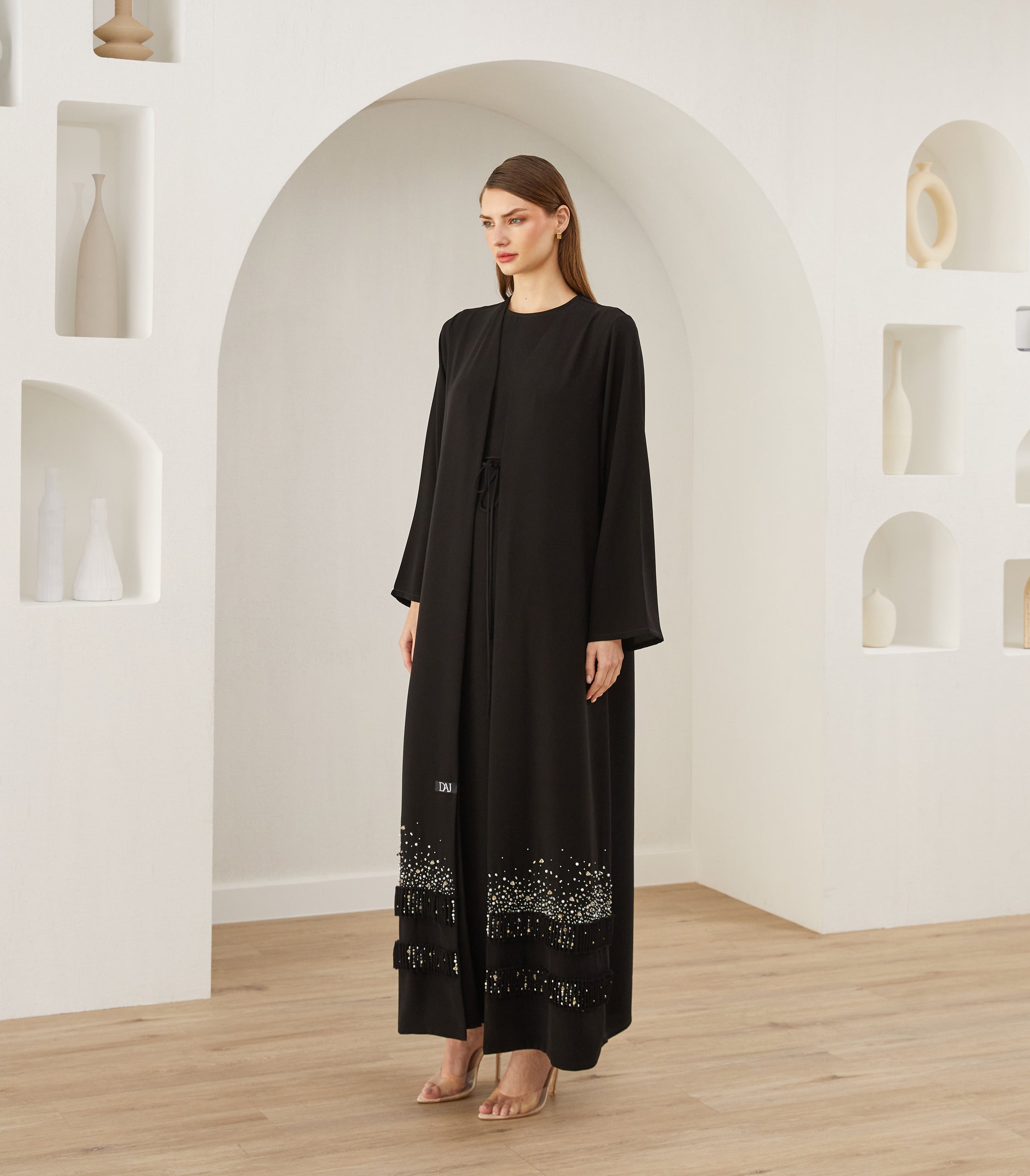 عباية سوداء فخمة جوري 1