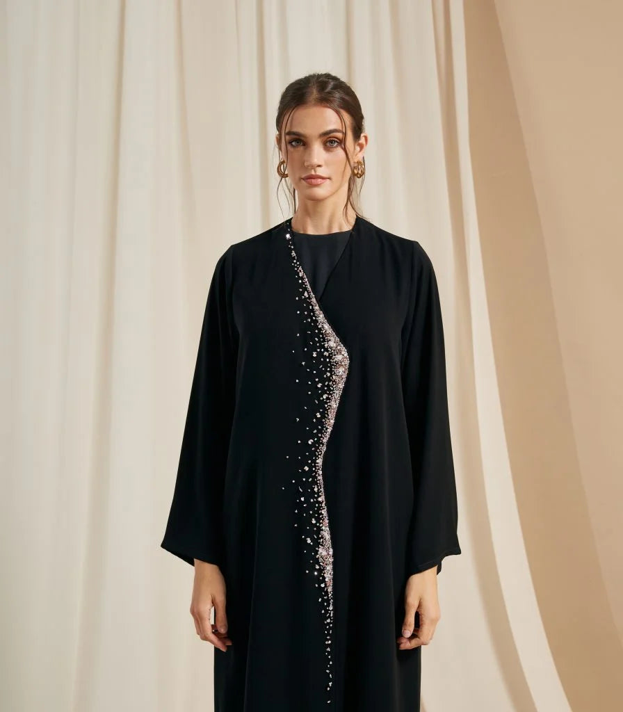 عباية سوداء فخمة موزام 2