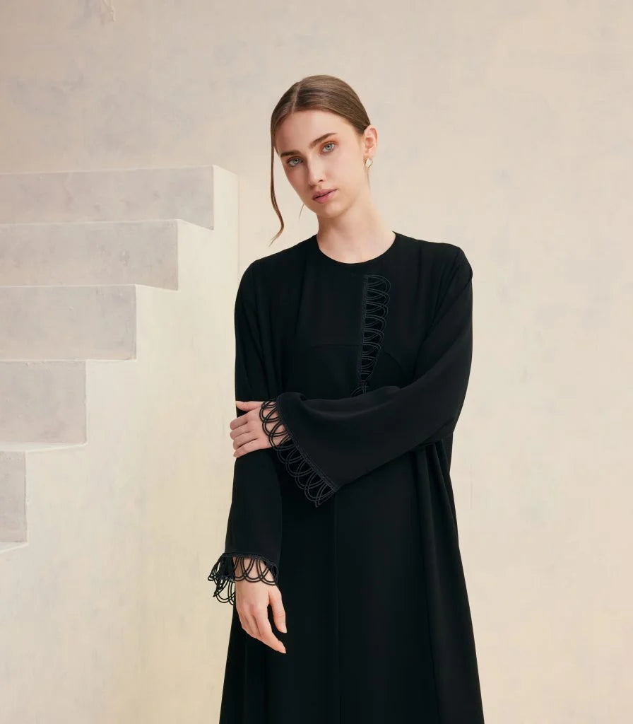 عباية سوداء فخمة سلامة 2