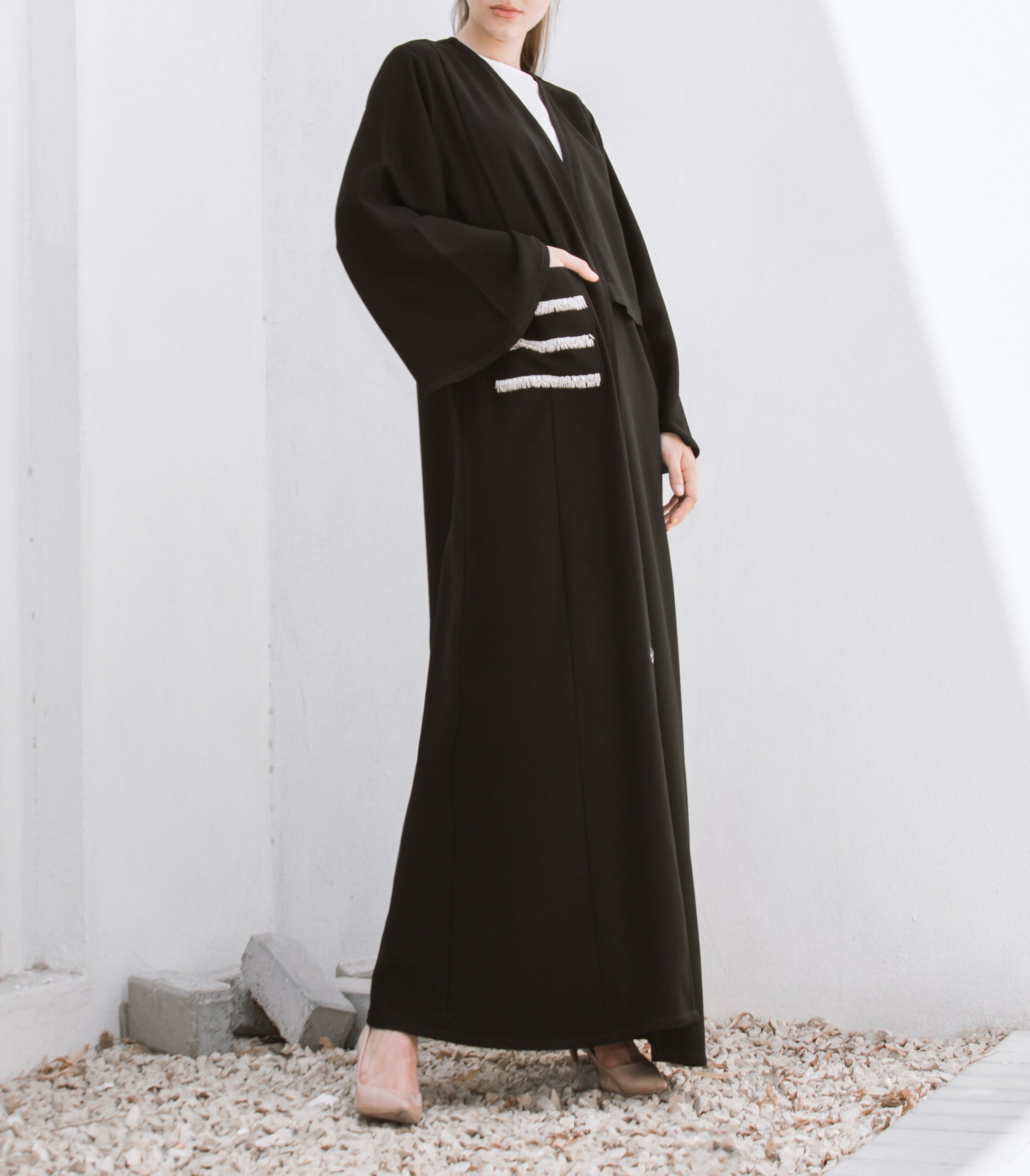 عباية سوداء فخمة كيران