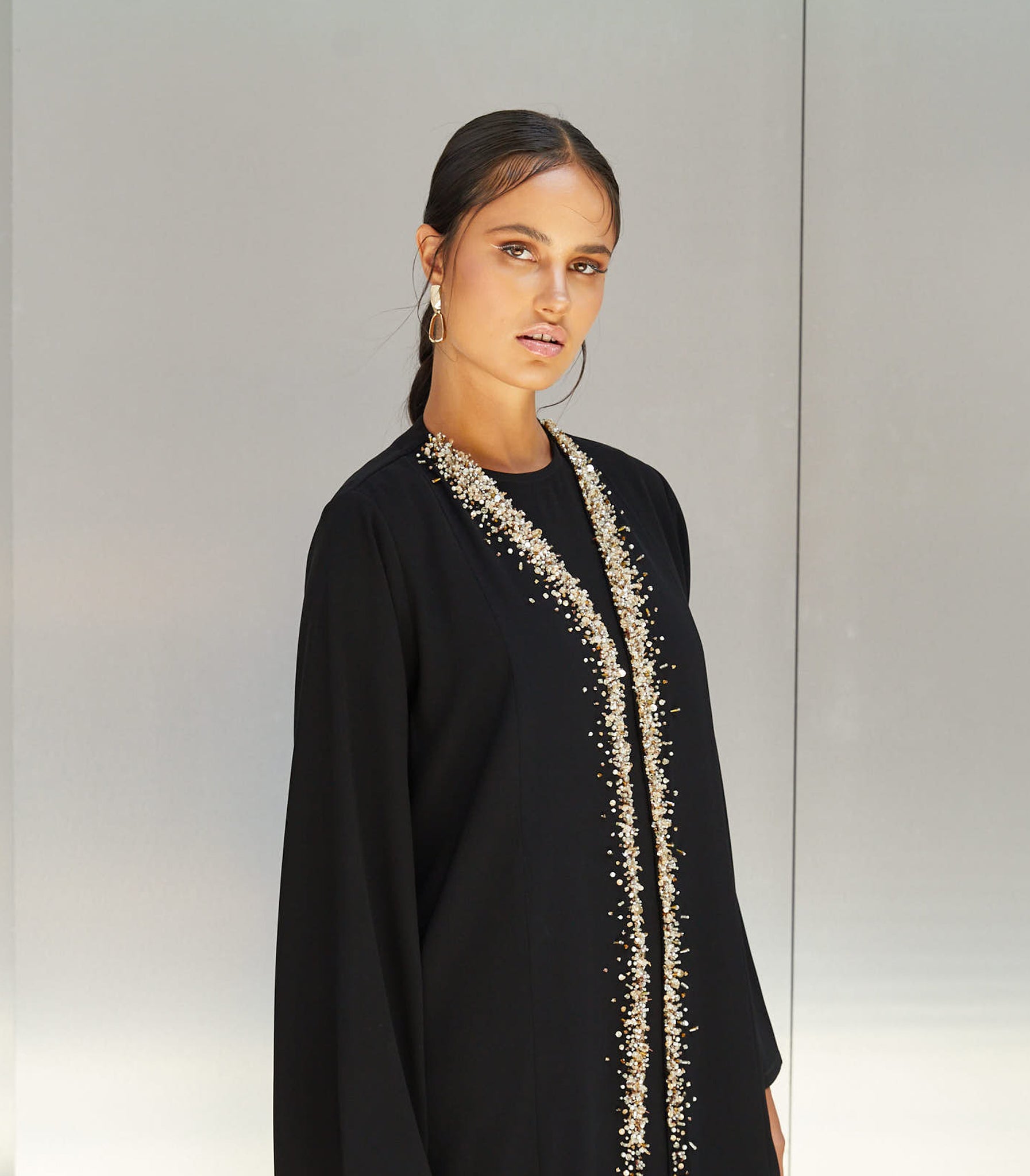 عباية سوداء فخمة فاشا 2