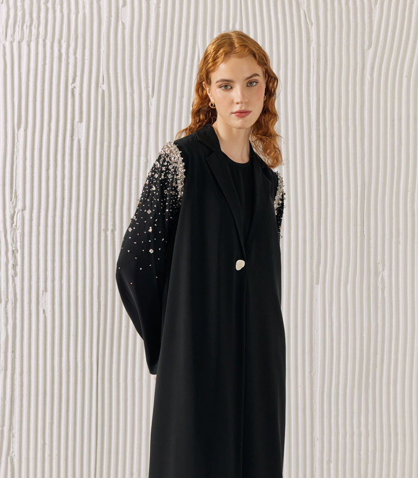 عباية سوداء فخمة نمرة 2