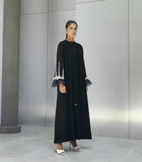 عباية سوداء فخمة زانها 1